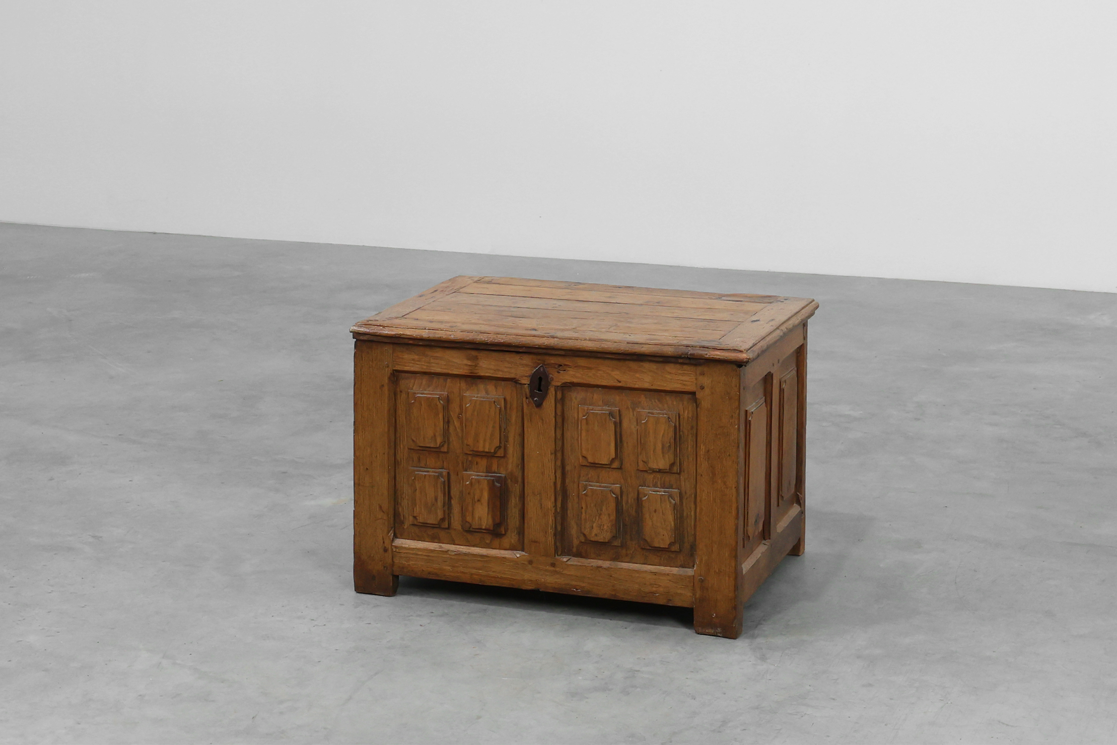 Rustic Oak paneled Trunk or chest, France 18th Centurythumbnail